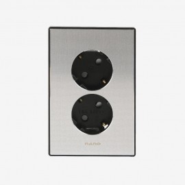 나노 AL 아트2 블랙 2구 콘센트