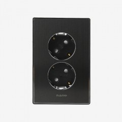 나노 AL 아트2 올블랙 2구 콘센트